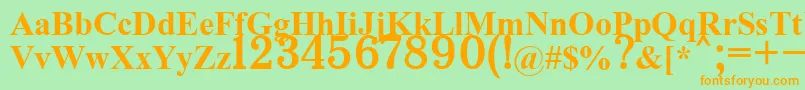 Ch132bold Font – Orange Fonts on Green Background