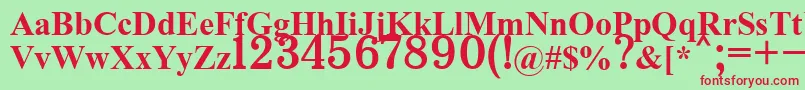 Ch132bold Font – Red Fonts on Green Background