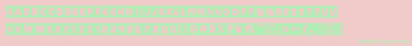 GlobalTerror Font – Green Fonts on Pink Background