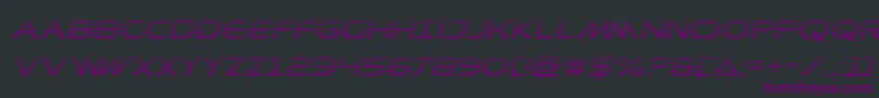 フォントPrometheangradital – 黒い背景に紫のフォント
