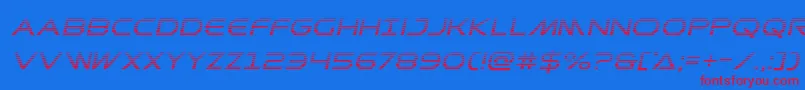 Prometheangradital Font – Red Fonts on Blue Background