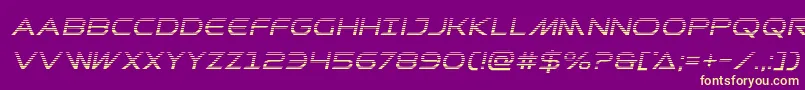 Prometheangradital Font – Yellow Fonts on Purple Background