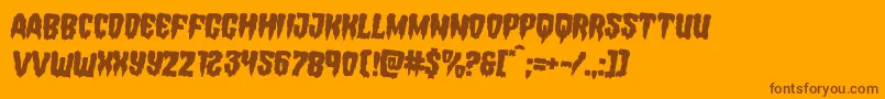 Hemogoblinrotate2 Font – Brown Fonts on Orange Background