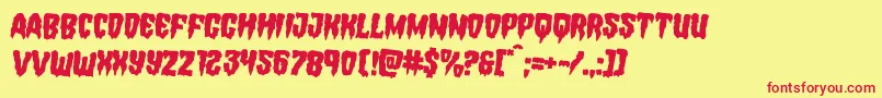 Hemogoblinrotate2 Font – Red Fonts on Yellow Background