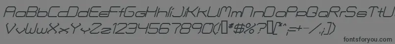 フォントFontmakers Choice Italic – 黒い文字の灰色の背景