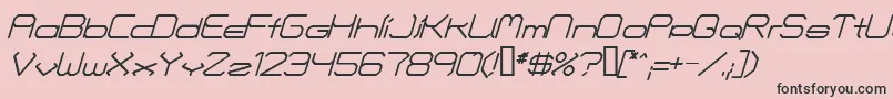 Fontmakers Choice Italic-fontti – mustat fontit vaaleanpunaisella taustalla