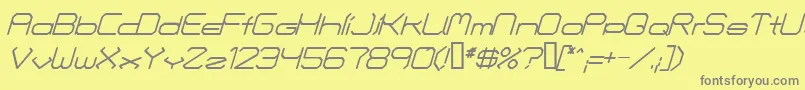 fuente Fontmakers Choice Italic – Fuentes Grises Sobre Fondo Amarillo