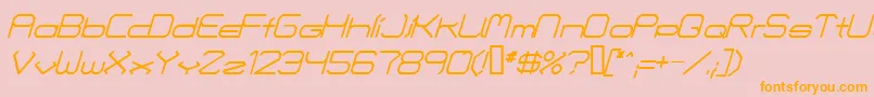 Fontmakers Choice Italic Font – Orange Fonts on Pink Background