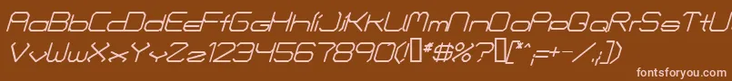 Fontmakers Choice Italic Font – Pink Fonts on Brown Background