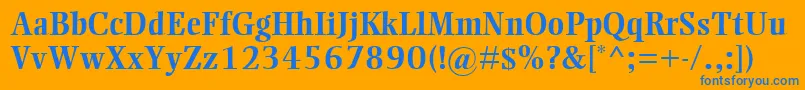 Шрифт EllingtonMtBold – синие шрифты на оранжевом фоне