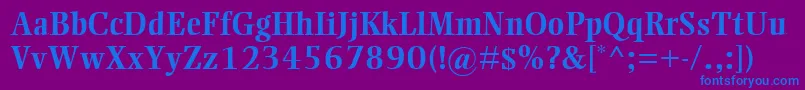 EllingtonMtBold Font – Blue Fonts on Purple Background