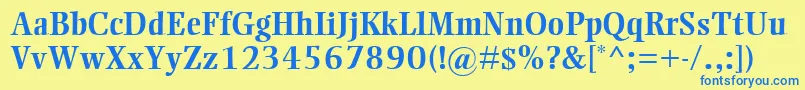 More about EllingtonMtBold Font EllingtonMtBold Font – Blue Fonts on Yellow Background