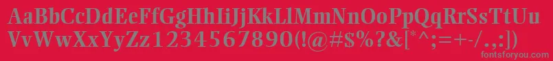 EllingtonMtBold Font – Gray Fonts on Red Background