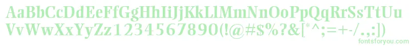 EllingtonMtBold Font – Green Fonts on White Background