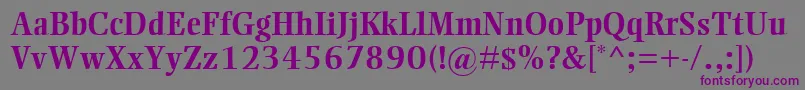 EllingtonMtBold Font – Purple Fonts on Gray Background