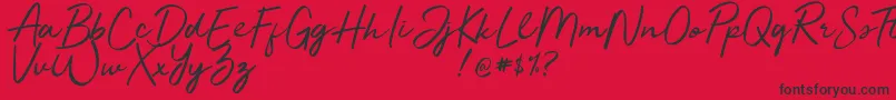 Jelytta Font – Black Fonts on Red Background