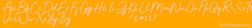 Подробнее о шрифте Jelytta Шрифт Jelytta – розовые шрифты на оранжевом фоне