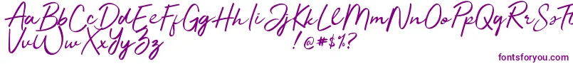 Jelytta Font – Purple Fonts on White Background