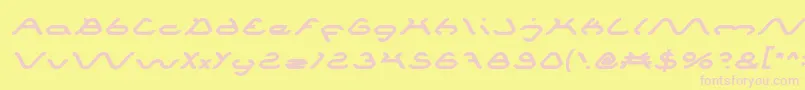 SpiderItalic Font – Pink Fonts on Yellow Background