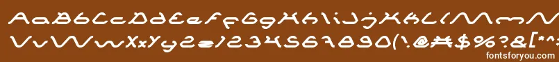 フォントSpiderItalic – 茶色の背景に白い文字