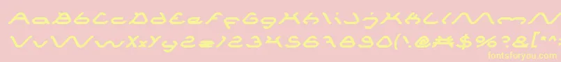 SpiderItalic Font – Yellow Fonts on Pink Background