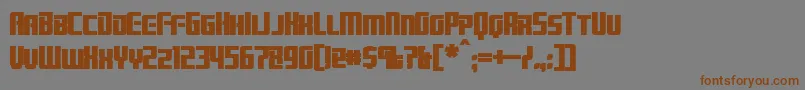 BrainstormBold Font – Brown Fonts on Gray Background