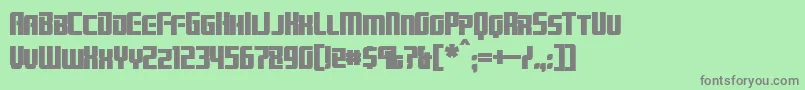 BrainstormBold Font – Gray Fonts on Green Background