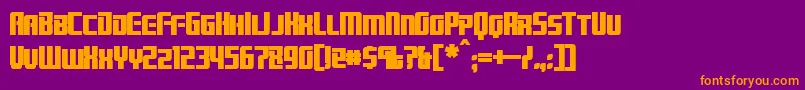Police BrainstormBold – polices orange sur fond violet