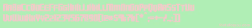 BrainstormBold-fontti – vaaleanpunaiset fontit vihreällä taustalla