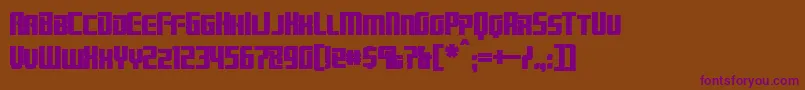 BrainstormBold-Schriftart – Violette Schriften auf braunem Hintergrund