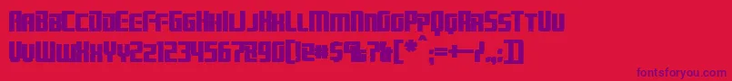 BrainstormBold Font – Purple Fonts on Red Background