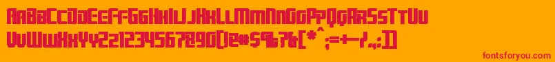 BrainstormBold Font – Red Fonts on Orange Background