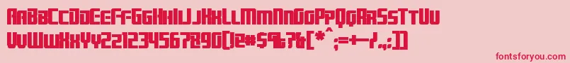 BrainstormBold Font – Red Fonts on Pink Background