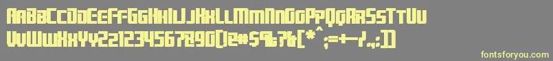 BrainstormBold-fontti – keltaiset fontit harmaalla taustalla