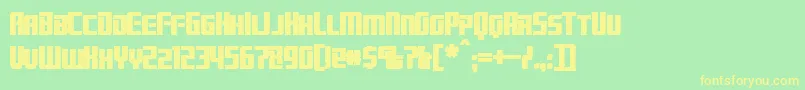 BrainstormBold Font – Yellow Fonts on Green Background
