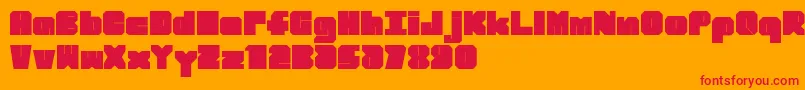 フォントSlamUpdated – オレンジの背景に赤い文字