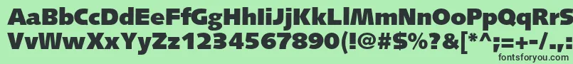 SyntaxltstdUltrablack Font – Black Fonts on Green Background