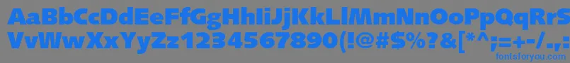 SyntaxltstdUltrablack Font – Blue Fonts on Gray Background