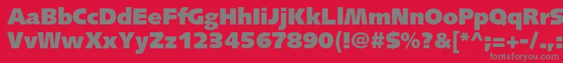 SyntaxltstdUltrablack Font – Gray Fonts on Red Background