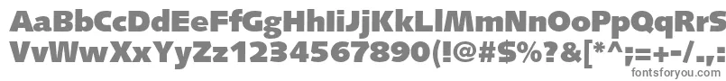 SyntaxltstdUltrablack-fontti – harmaat kirjasimet valkoisella taustalla