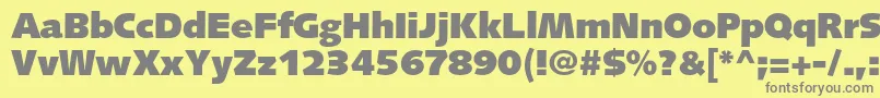 SyntaxltstdUltrablack Font – Gray Fonts on Yellow Background