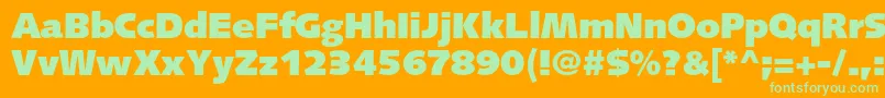 SyntaxltstdUltrablack Font – Green Fonts on Orange Background