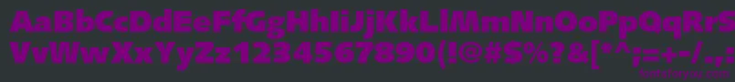 SyntaxltstdUltrablack Font – Purple Fonts on Black Background