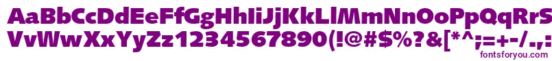 SyntaxltstdUltrablack Font – Purple Fonts on White Background