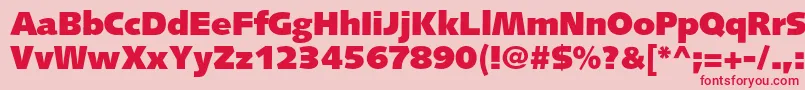 SyntaxltstdUltrablack Font – Red Fonts on Pink Background