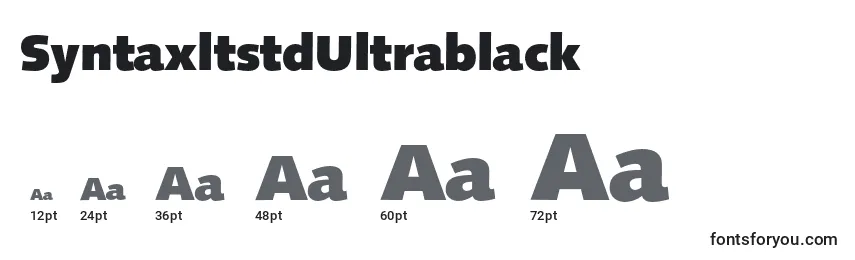 Размеры шрифта SyntaxltstdUltrablack