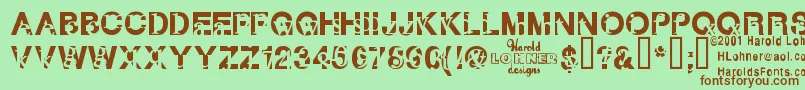 Шрифт Subtext – коричневые шрифты на зелёном фоне