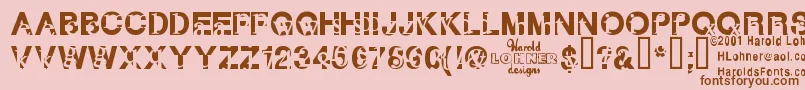 Subtext Font – Brown Fonts on Pink Background