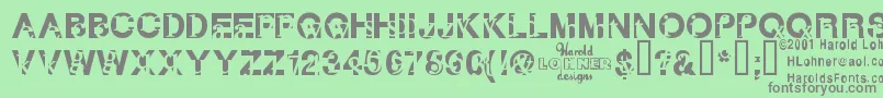 Subtext Font – Gray Fonts on Green Background