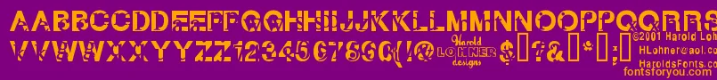 Subtext Font – Orange Fonts on Purple Background